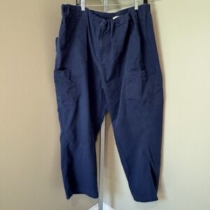 Carhartt Ripstop Cargo Men's Scrub Pant 2XL Straight Navy Blue